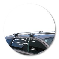 Prorack Black 2 Bar Aero Through Bar kit to suit Nissan Dualis 5dr SUV (2007 - 2013)