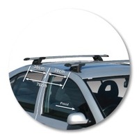 Prorack Silver 2 Bar Aero Through Bar kit to suit Volkswagen Bora 4dr Sedan (7/1998 - 2005)