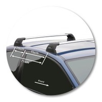 Prorack Silver 2 Bar Aero Flush Bar kit to suit BMW 3 Series E46 Compact 3dr Hatch (2001 - 2004)