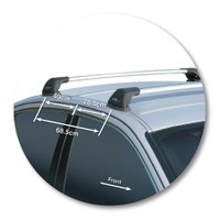 Prorack Silver 2 Bar Aero Flush Bar kit to suit Jaguar X-Type 4dr Sedan (2001 - 2009)