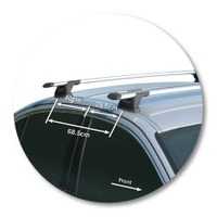 Prorack Black 2 Bar Aero Through Bar kit to suit Jaguar X-Type 4dr Sedan (2001 - 2009)