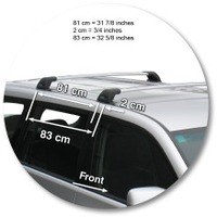 Prorack Silver 2 Bar Aero Flush Bar kit to suit Toyota Land Cruiser Prado 150 Series 5dr SUV (12/2009 - Current)