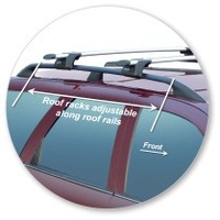 Prorack Silver 2 Bar Aero Through Bar kit to suit Holden Vectra B 5dr Wagon (1997 - 2/2003)