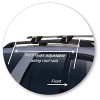 Prorack Silver 2 Bar Aero Through Bar kit to suit Subaru Impreza 5dr Hatch (10/2000 - 8/2007)