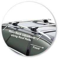 Prorack Black 2 Bar Aero Through Bar kit to suit Audi A4/S4/RS4 Avant 5dr Wagon (2001 - 2005)