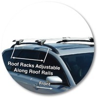 Prorack Silver 2 Bar Aero Through Bar kit to suit Volvo V50 5dr Wagon (3/2003 - 2007)