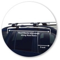 Prorack Black 2 Bar Aero Through Bar kit to suit BMW X3 5dr SUV (2004 - 2010)