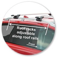 Prorack Black 2 Bar Aero Through Bar kit to suit Volvo V70 5dr Wagon (2007 - Current)