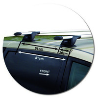 Prorack Silver 2 Bar Aero Through Bar kit to suit Toyota Estima 5dr MPV (2000 - 4/2006)