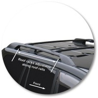 Prorack Silver 2 Bar Standard Rail Bar kit to suit Toyota Land Cruiser Prado 120 Series 5dr SUV (3/2003 - 11/2009)