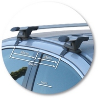 Prorack Black 2 Bar Aero Through Bar kit to suit Honda Accord Euro 4dr Sedan (6/2003 - 6/2008)