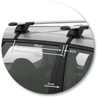Prorack Black 2 Bar Aero Through Bar kit to suit Honda Odyssey 5dr MPV (6/2004 - 3/2009)