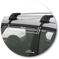 Prorack Silver 2 Bar Aero Flush Bar kit to suit Honda Odyssey 5dr MPV (6/2004 - 3/2009)