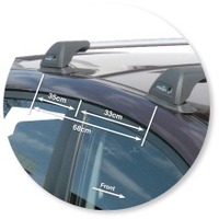 Prorack Silver 2 Bar Aero Flush Bar kit to suit Mazda 3 5dr Hatch (2004 - 4/2009)