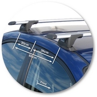 Prorack Silver 2 Bar Aero Through Bar kit to suit Mazda 6 4dr Sedan (6/2002 - 1/2008)