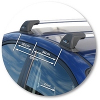 Prorack Silver 2 Bar Aero Flush Bar kit to suit Mazda 6 4dr Sedan (6/2002 - 1/2008)