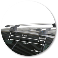 Prorack Silver 2 Bar Aero Through Bar kit to suit Subaru Legacy 5dr Wagon (9/2003 - 8/2009)