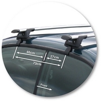 Prorack Silver 2 Bar Aero Through Bar kit to suit Mitsubishi Diamante 4dr Sedan (7/1996 - 9/2005)