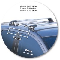 Prorack Black 2 Bar Aero Flush Bar kit to suit Mitsubishi ASX 5dr SUV (8/2010 - 10/2019)