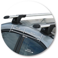 Prorack Silver 2 Bar Aero Through Bar kit to suit Mazda 6 5dr Hatch (2002 - 1/2008)