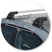 Prorack Silver 2 Bar Aero Flush Bar kit to suit Mazda 6 5dr Hatch (2002 - 1/2008)