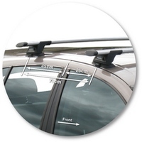 Prorack Silver 2 Bar Aero Through Bar kit to suit Nissan Pulsar Euro 5dr Hatch (6/2001 - 3/2006)