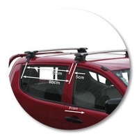 Prorack Silver 2 Bar Aero Through Bar kit to suit Mitsubishi Triton Double Cab 4dr Ute (6/2006 - 3/2015)