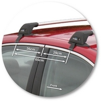 Prorack Silver 2 Bar Aero Flush Bar kit to suit Toyota Camry 4dr Sedan (8/2006 - 2/2012)