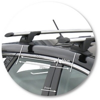 Prorack Black 2 Bar Aero Through Bar kit to suit Mazda CX-7 5dr SUV (11/2006 - 2012)