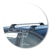 Prorack Silver 2 Bar Aero Flush Bar kit to suit Toyota Corolla 5dr Hatch (5/2007 - 10/2012)