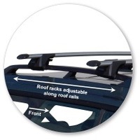 Prorack Silver 2 Bar Aero Through Bar kit to suit Subaru Outback 5dr Wagon (1998 - 2004)
