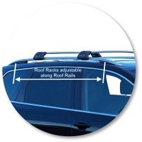 Prorack Black 2 Bar Aero Flush Bar kit to suit Volkswagen Touareg 5dr SUV (2010 - 2014)