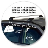 Prorack Silver 2 Bar Aero Flush Bar kit to suit Nissan Stagea M35 5dr Wagon (2001 - 2007)