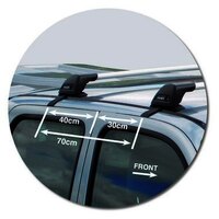 Prorack Silver 2 Bar Aero Flush Bar kit to suit Toyota HiLux Double Cab 4dr Ute (1997 - 4/2005)