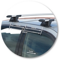 Prorack Black 2 Bar Aero Through Bar kit to suit Toyota Camry 4dr Sedan (9/1997 - 9/2002)