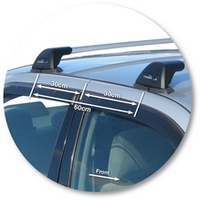 Prorack Silver 2 Bar Aero Flush Bar kit to suit Toyota Camry 4dr Sedan (9/1997 - 9/2002)