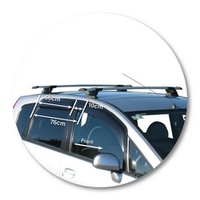 Prorack Black 2 Bar Aero Through Bar kit to suit Mitsubishi Colt 5dr Hatch (12/2003 - 2014)