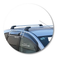 Prorack Silver 2 Bar Aero Flush Bar kit to suit Mitsubishi Colt 5dr Hatch (12/2003 - 2014)