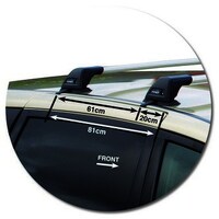 Prorack Silver 2 Bar Aero Flush Bar kit to suit Toyota Estima 5dr MPV (2000 - 4/2006)