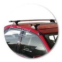 Prorack Silver 2 Bar Aero Through Bar kit to suit Mitsubishi Cedia 4dr Sedan (2003 - 2007)