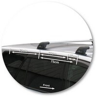 Prorack Silver 2 Bar Aero Flush Bar kit to suit Mitsubishi Lancer 5dr Wagon (8/2003 - 8/2007)