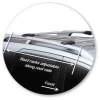 Prorack Silver 2 Bar Aero Rail Bar kit to suit Peugeot 4007 5dr SUV (2007 - Current)