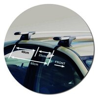 Prorack Silver 2 Bar Aero Through Bar kit to suit Toyota Camry 4dr Sedan (8/2002 - 7/2006)