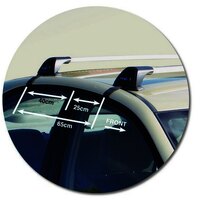 Prorack Silver 2 Bar Aero Flush Bar kit to suit Toyota Camry 4dr Sedan (8/2002 - 7/2006)