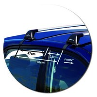 Prorack Silver 2 Bar Aero Flush Bar kit to suit Toyota Corolla 5dr Hatch (11/2001 - 4/2007)