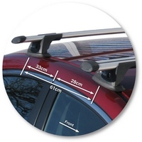 Prorack Black 2 Bar Aero Through Bar kit to suit Mazda 6 4dr Sedan (2/2008 - 2011)