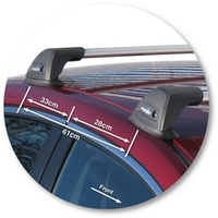 Prorack Silver 2 Bar Aero Flush Bar kit to suit Mazda 6 4dr Sedan (2/2008 - 2011)