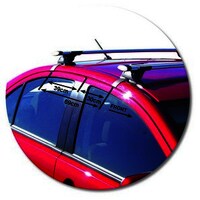 Prorack Silver 2 Bar Aero Through Bar kit to suit Mitsubishi Lancer 4dr Sedan (9/2007 - 2017)