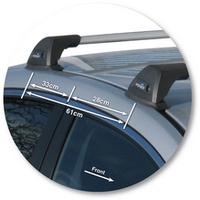 Prorack Silver 2 Bar Aero Flush Bar kit to suit Mazda 6 5dr Hatch (2/2008 - 2012)