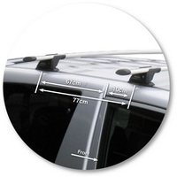 Prorack Black 2 Bar Aero Through Bar kit to suit Mitsubishi Pajero SWB 3dr SUV (3/2007 - Current)